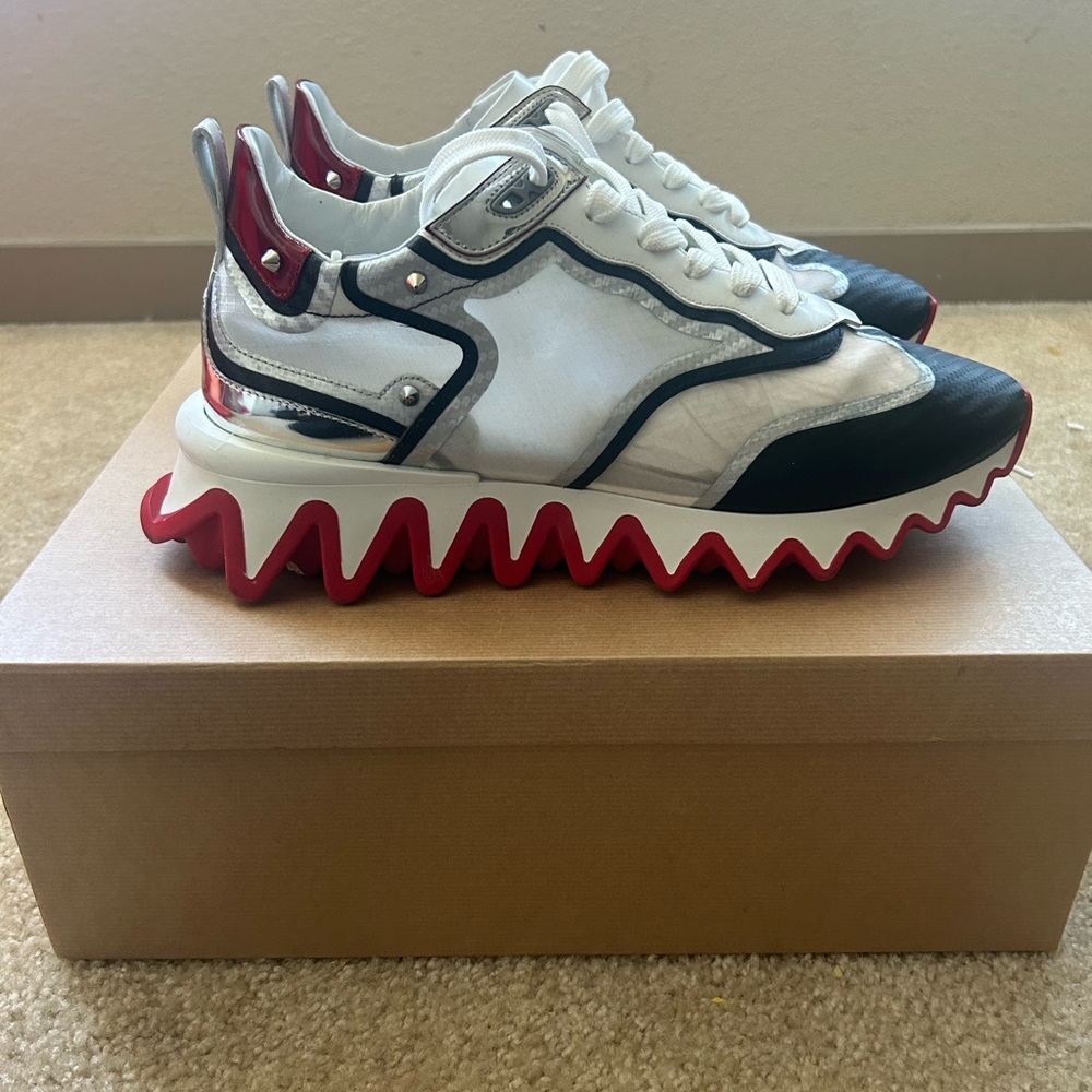 Christian Louboutin SHARKINA UOMO FLAT Mens Low Top Sneakers Shoes Size 43